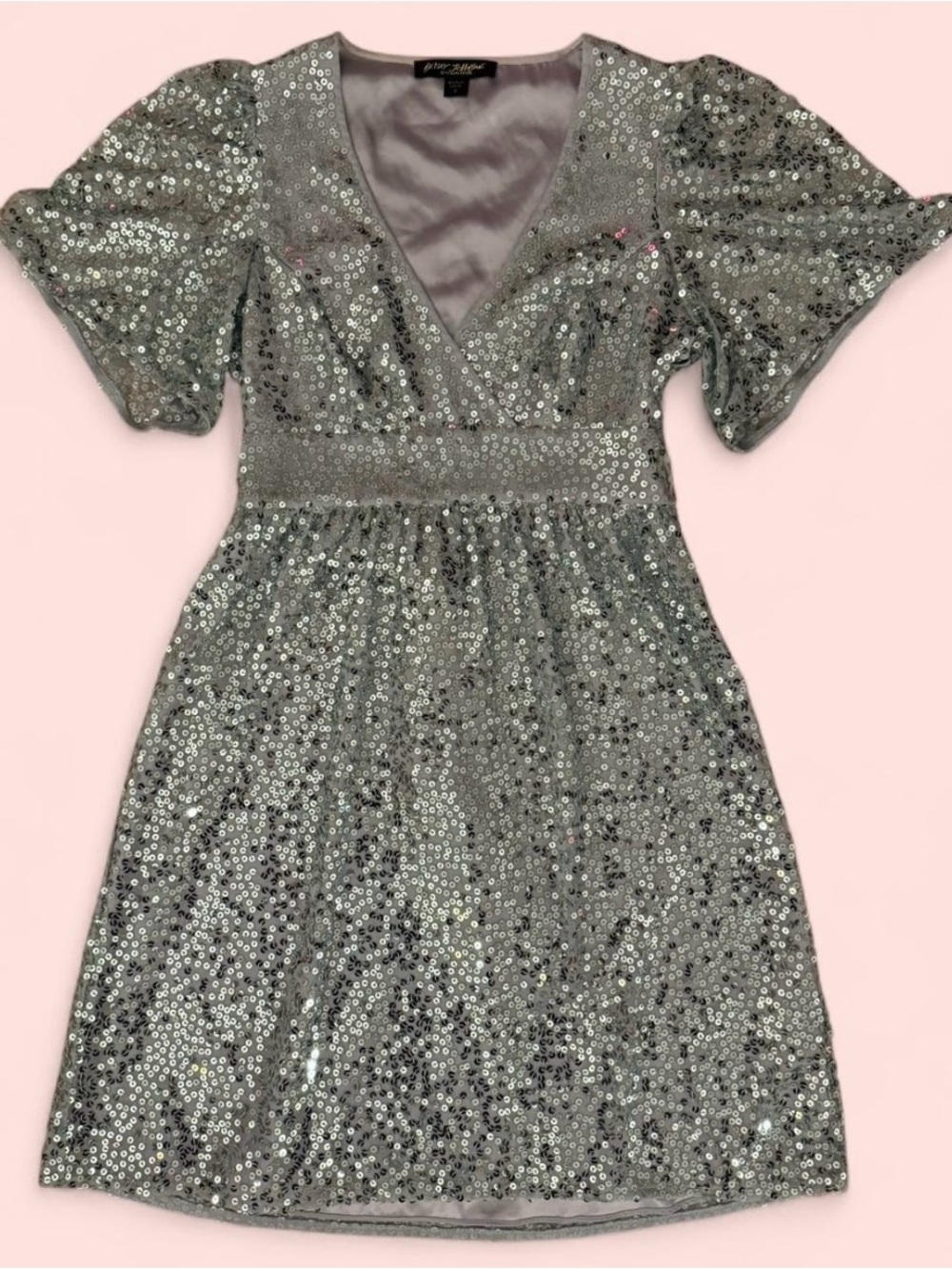 Betsey Johnson Sequin Silk Evening Dress